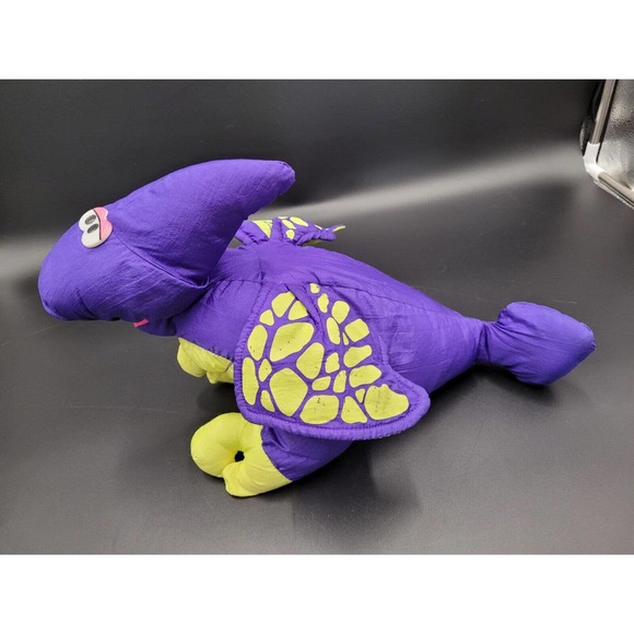 Vintage Fisher Price Pterodactyl Plush Parachute Material Screech Box 1992 - Picture 5 of 8